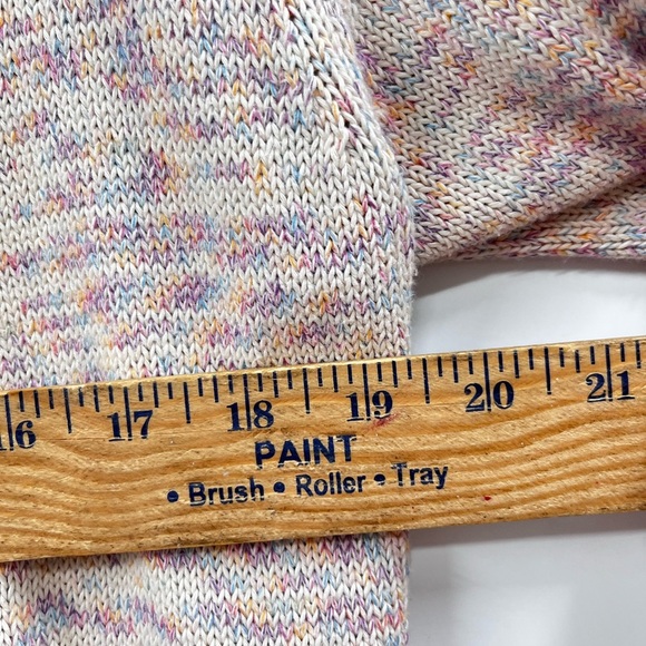 Talbots Cardigan Womens XS Light Heathered Pink Purple Open Front Knit Pocket - Picture 8 of 11